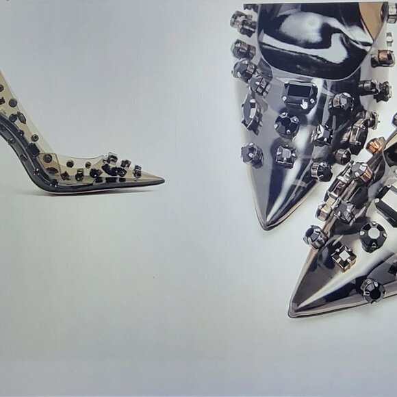 Good American Shoes - Good American DIAMONDS FOREVER HEEL SIZE: 9